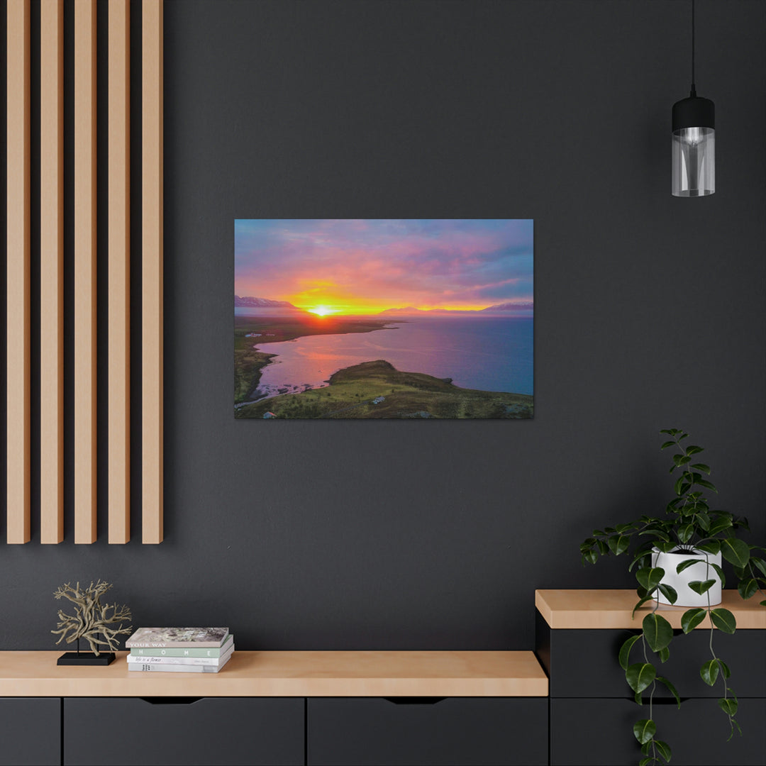 Sunset Over the Fjord Part 1 - Canvas