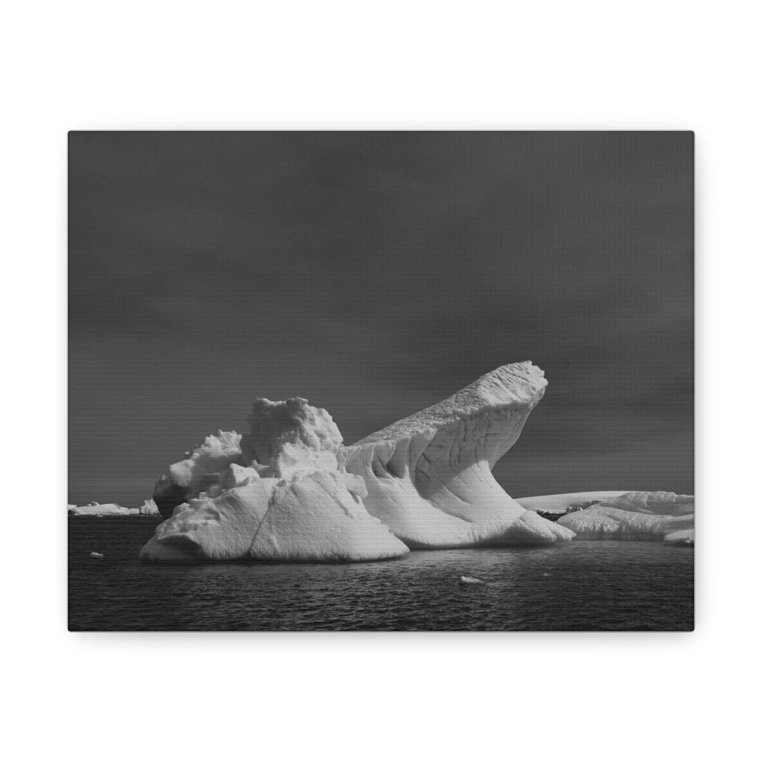 The Angles of an Iceberg in Black and White - Canvas