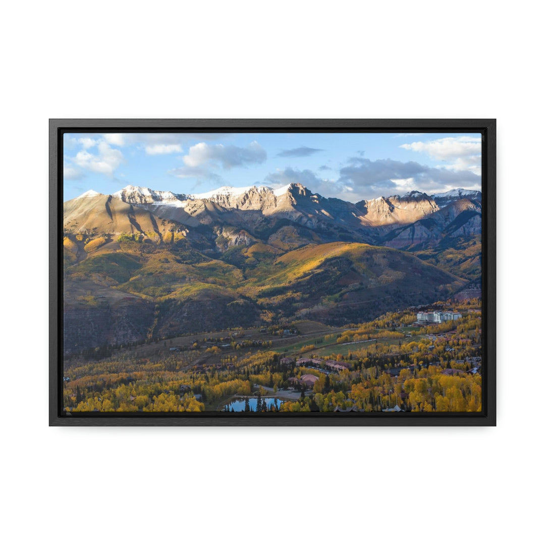 Glowing Mountainside - Canvas with Frame