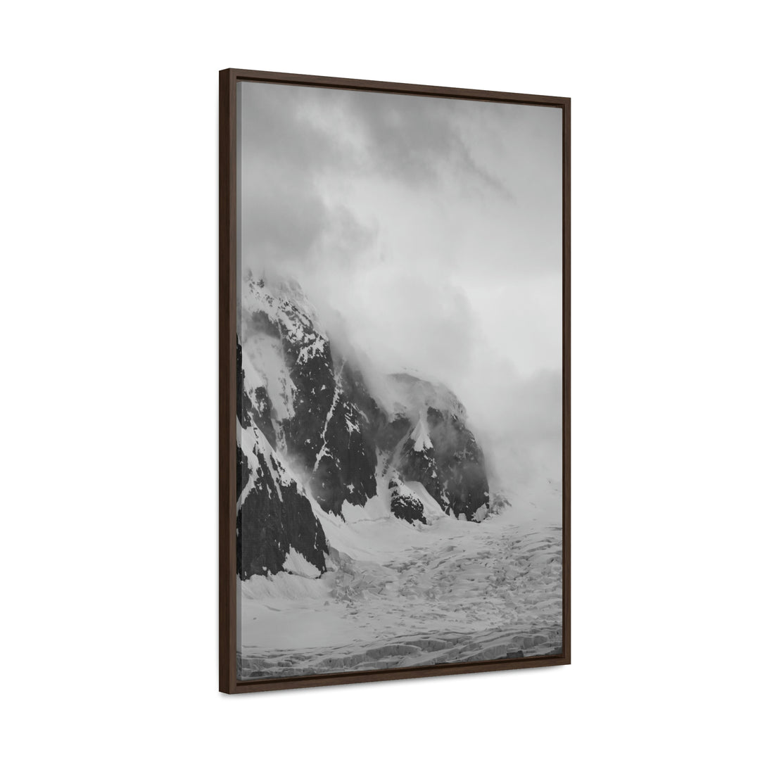 The Mist Descends in Black and White - Canvas with Frame