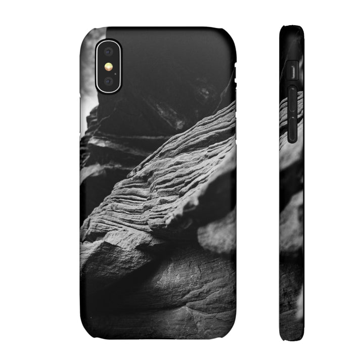 Layers of Rock in Black and White - Phone Case