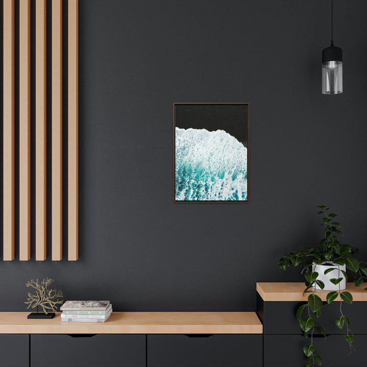 A Wave on Volcanic Sand - Canvas with Frame