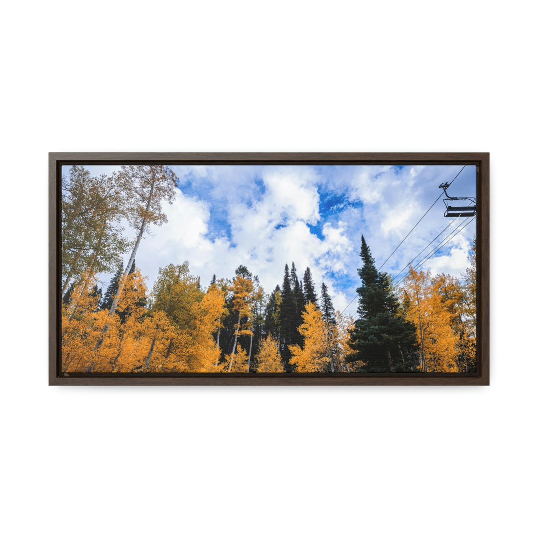 Chairlift in Suspension - Canvas with Frame