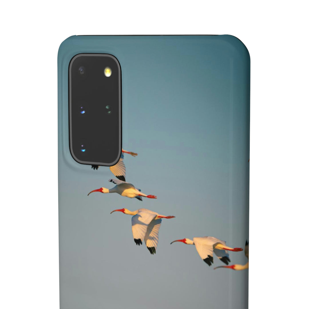 White Ibis in Flight - Phone Case