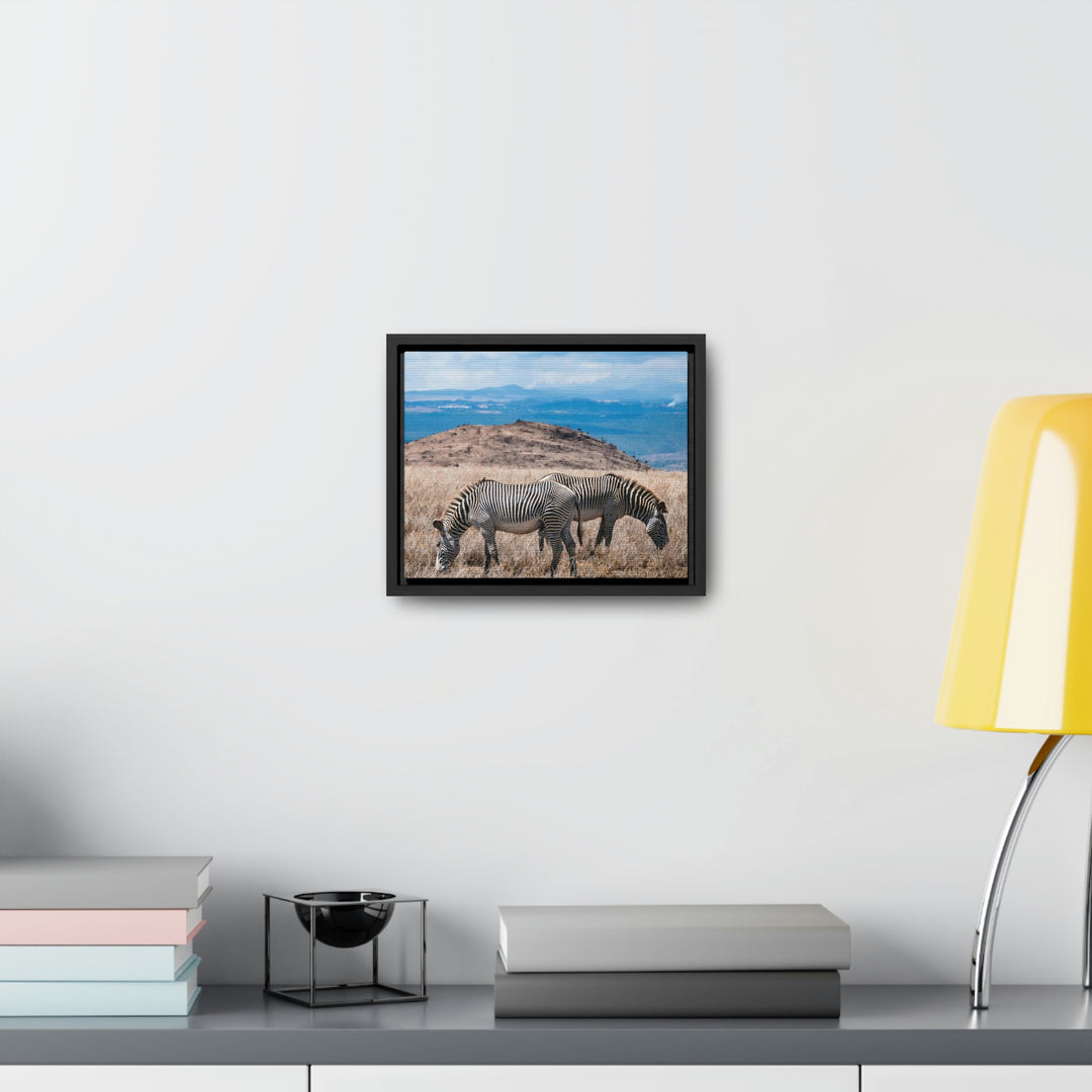 Zebra-Striped Expanse - Canvas With Frame