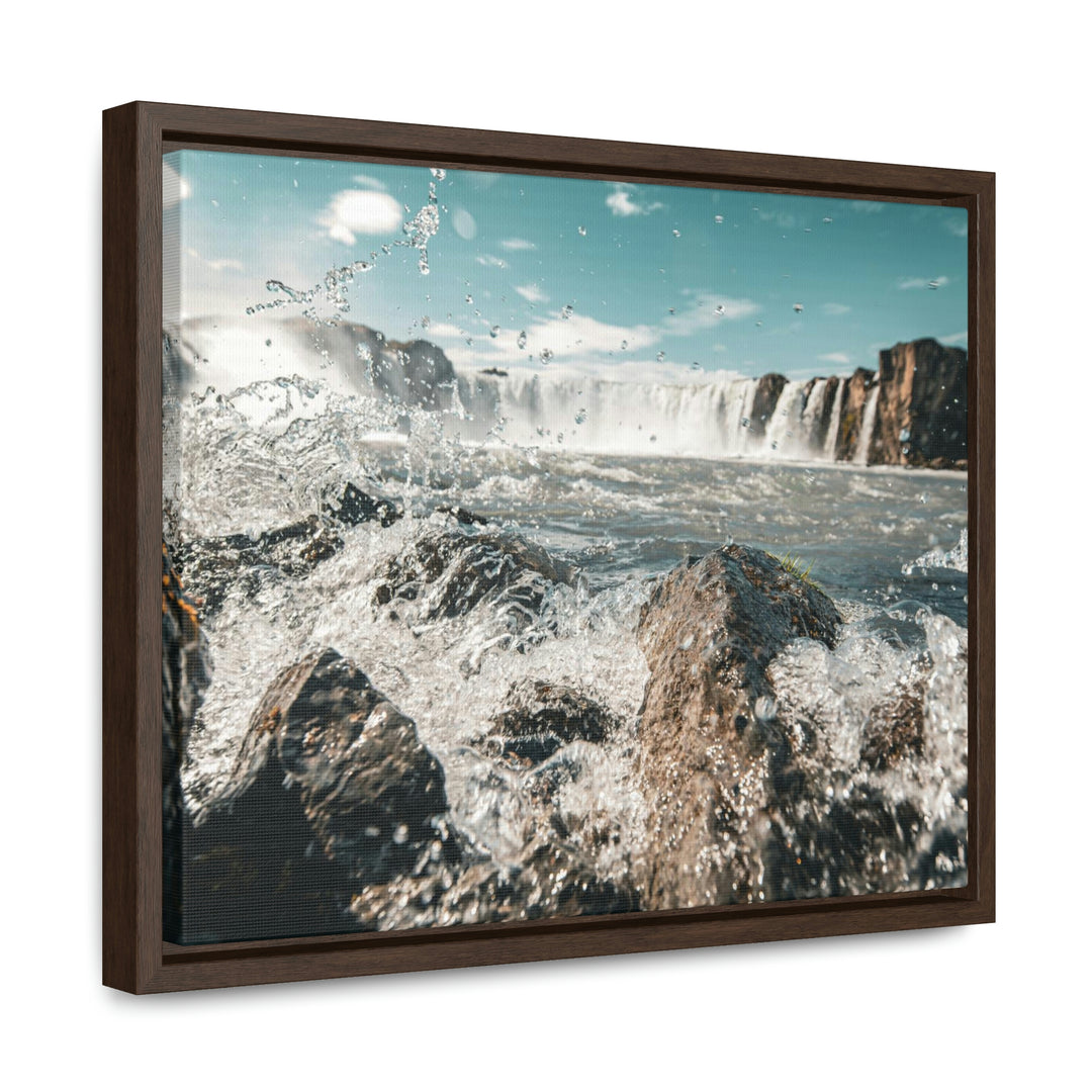 Goðafoss Splash - Canvas with Frame