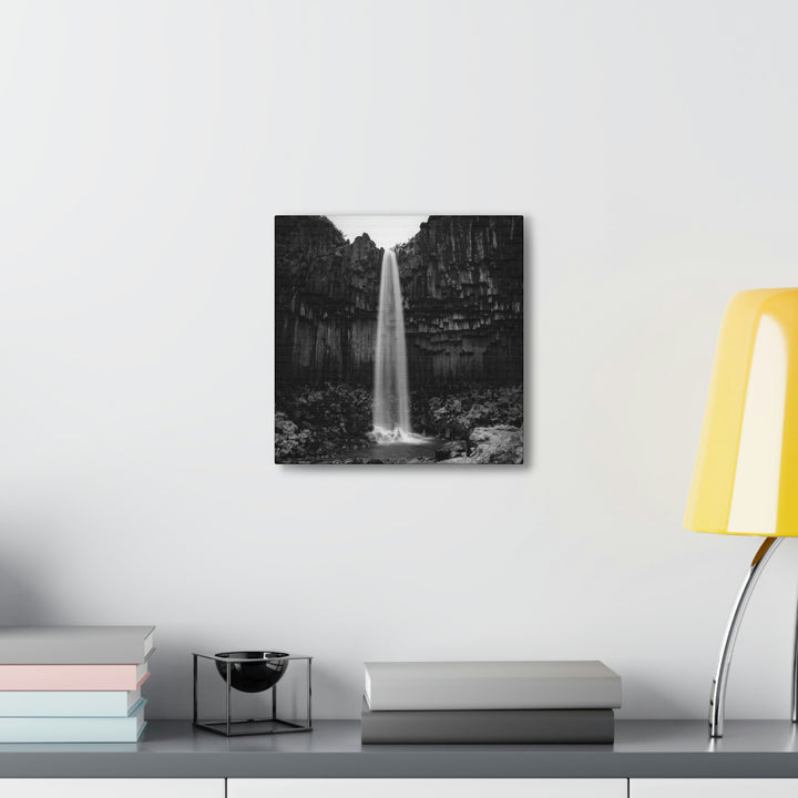 Svartifoss in Black and White - Canvas