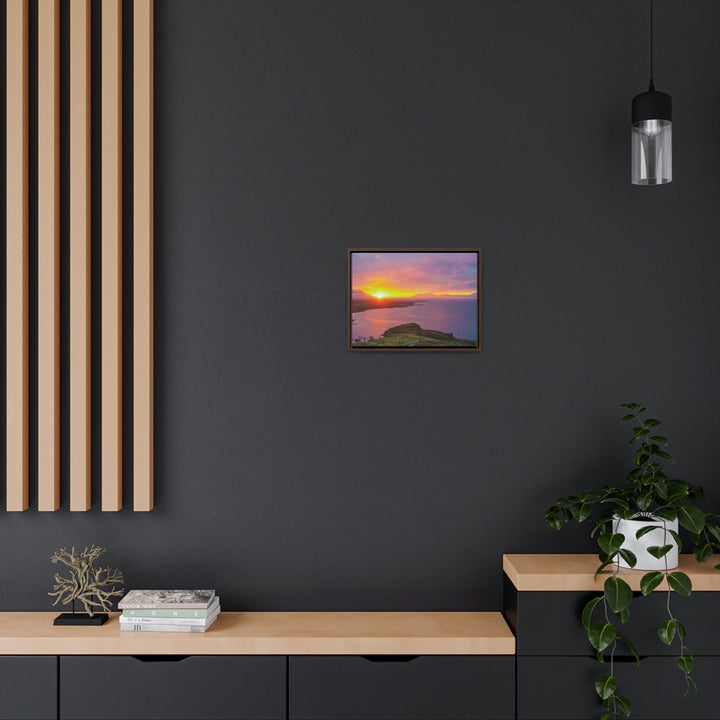 Sunset Over the Fjord Part 1 - Canvas with Frame