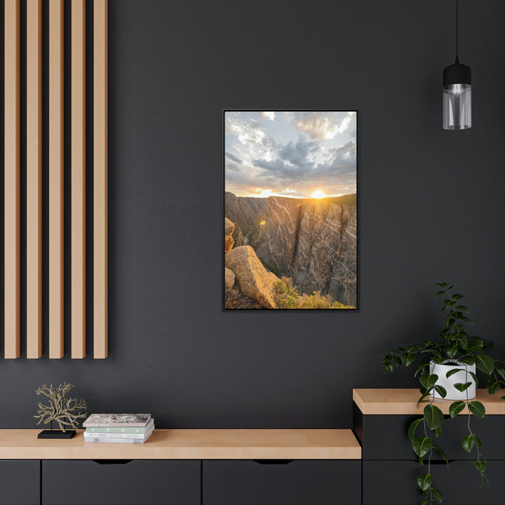 Painted Wall at Sunset Part 2 - Canvas with Frame