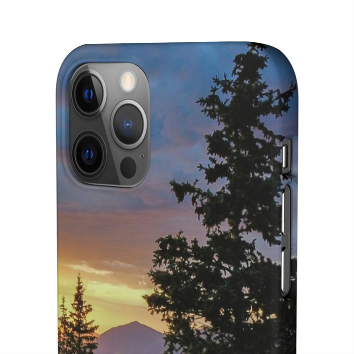 Rainy Sunset Through the Trees - Phone Case