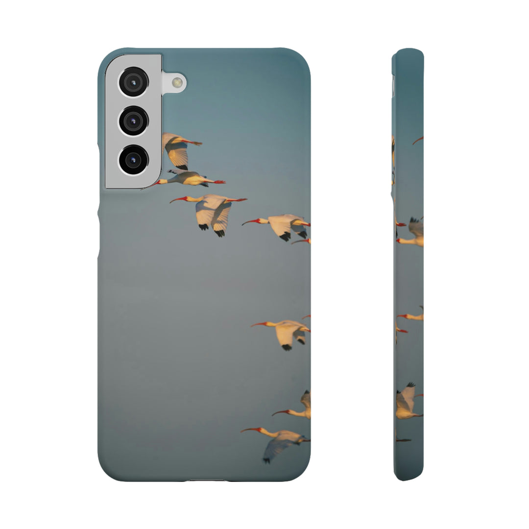 White Ibis in Flight - Phone Case