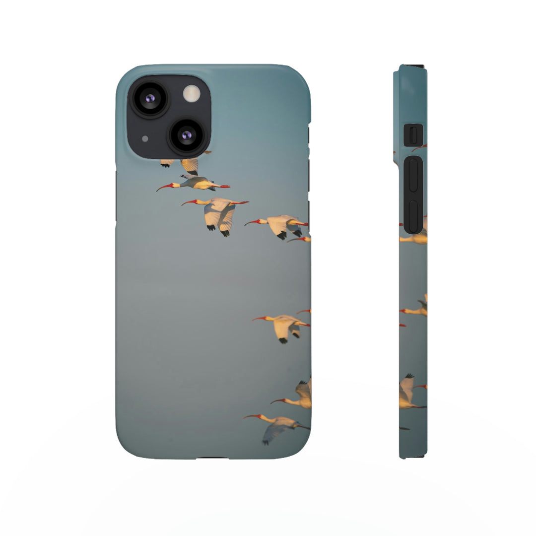 White Ibis in Flight - Phone Case