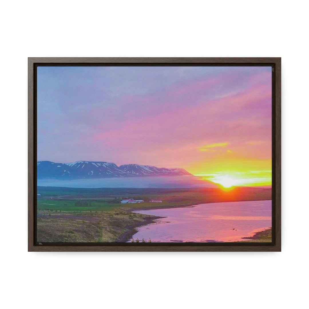 Sunset Over the Fjord Part 2 - Canvas with Frame