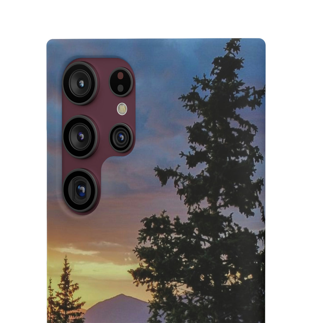 Rainy Sunset Through the Trees - Phone Case