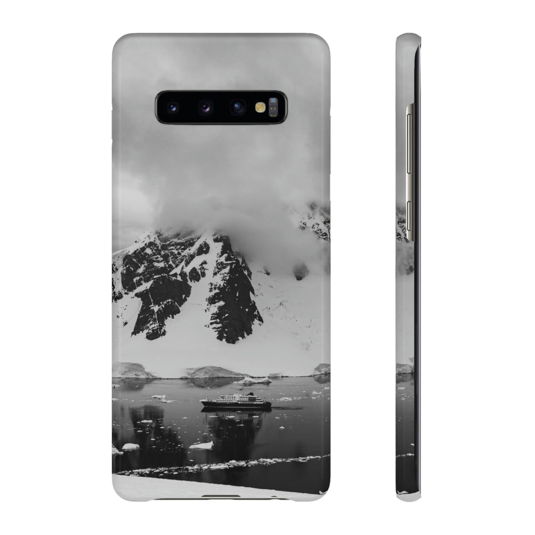 Peaceful Anchoring in Black and White - Phone Case