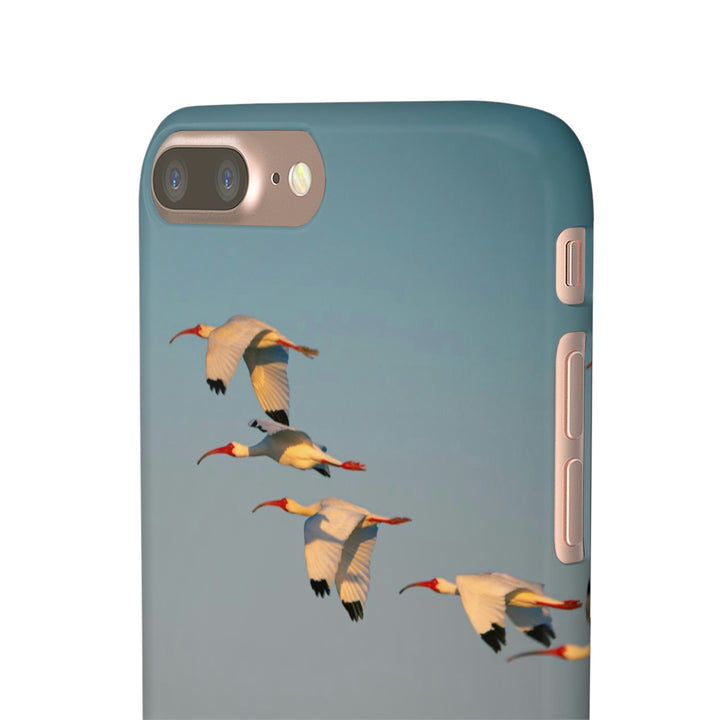 White Ibis in Flight - Phone Case