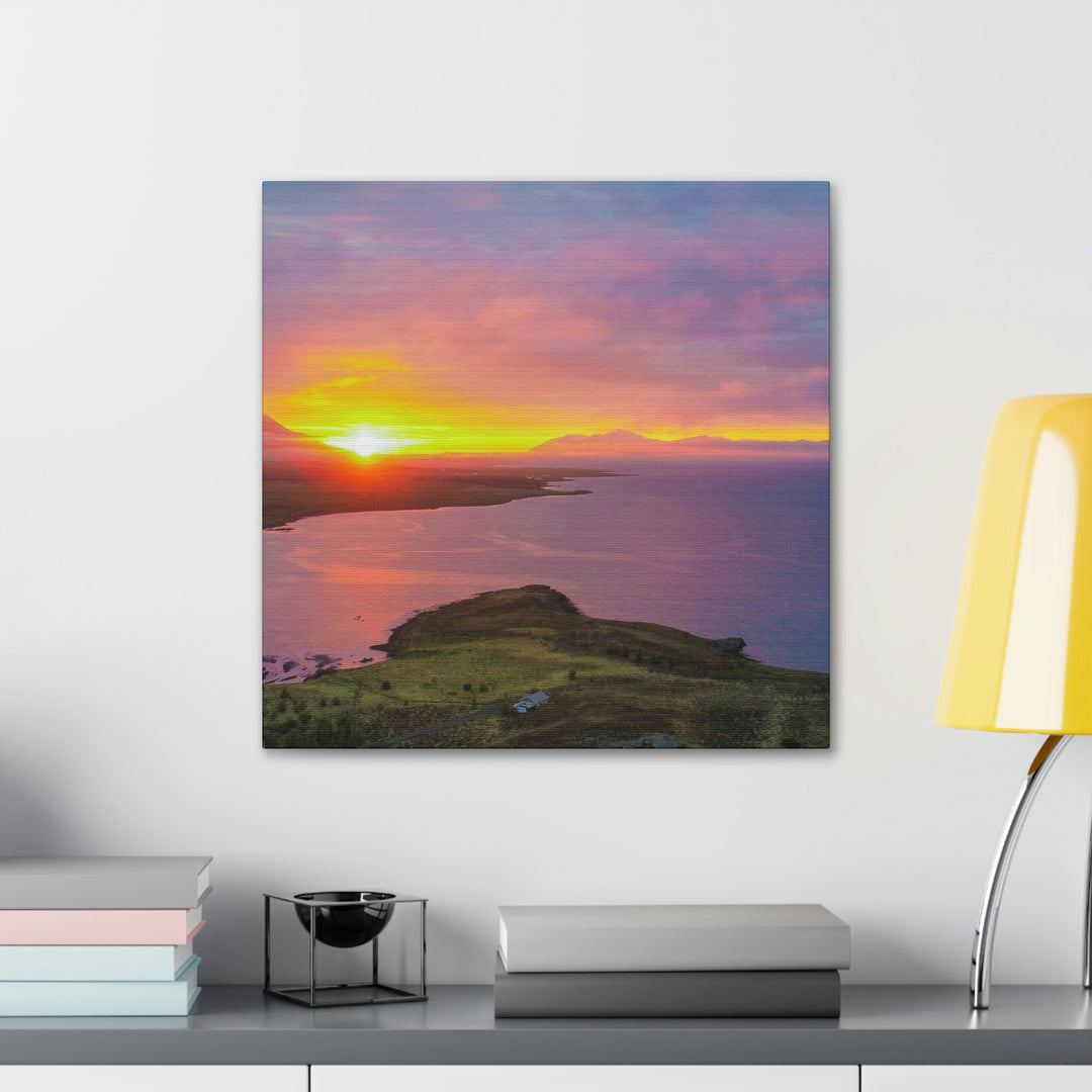 Sunset Over the Fjord Part 1 - Canvas