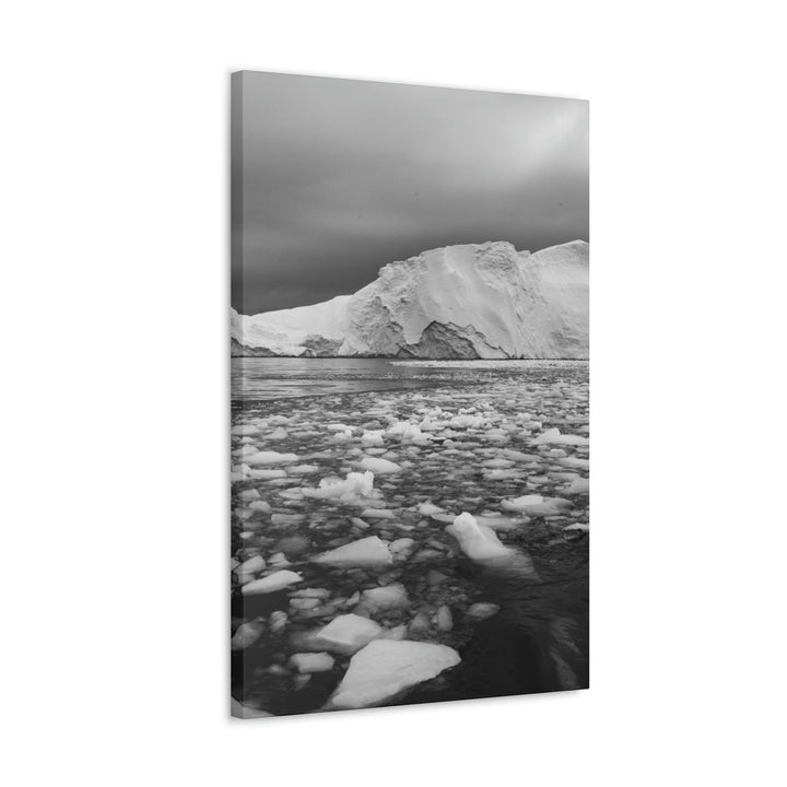 Lane of Ice In Black and White - Canvas