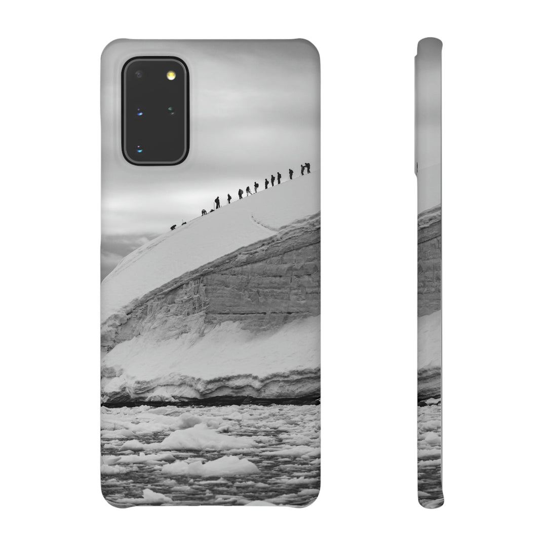 Preparing for the Climb in Black and White - Phone Case