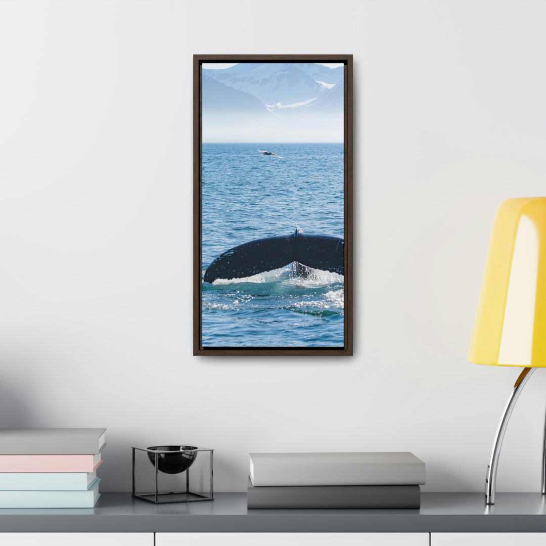 A Whale and A Mountain - Canvas with Frame