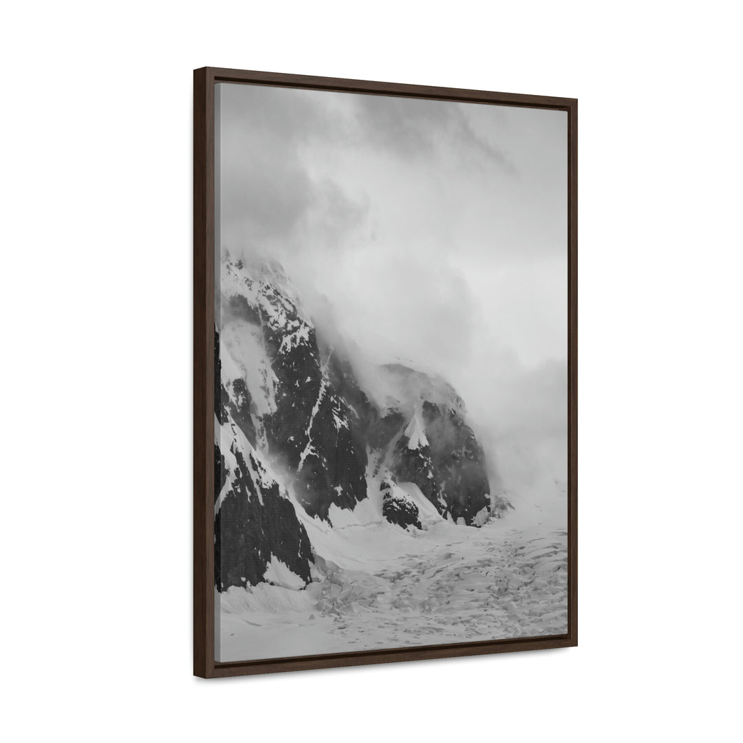 The Mist Descends in Black and White - Canvas with Frame