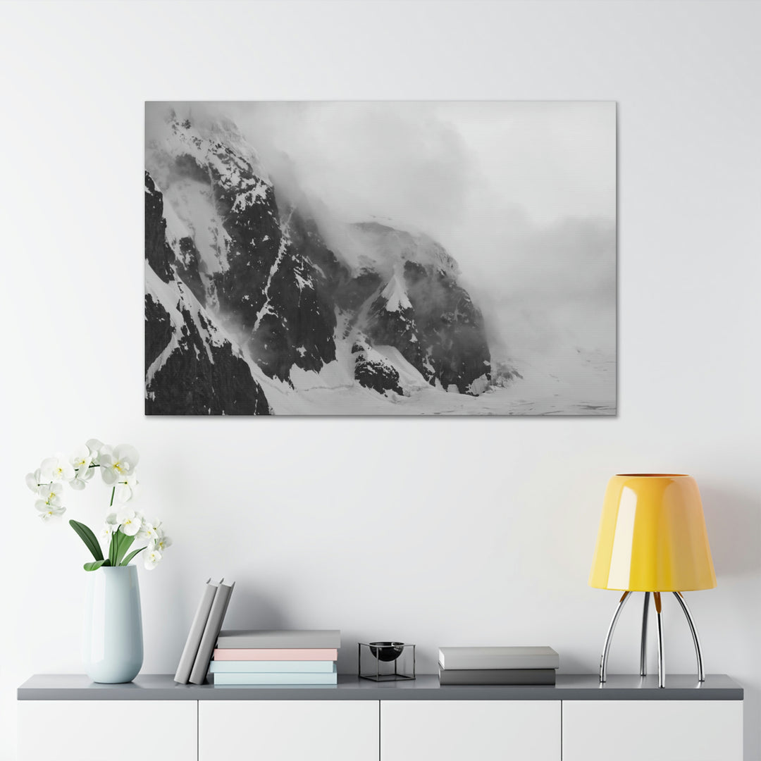 The Mist Descends in Black and White - Canvas