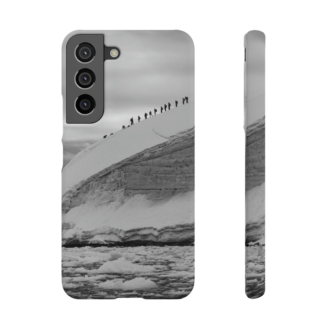 Preparing for the Climb in Black and White - Phone Case