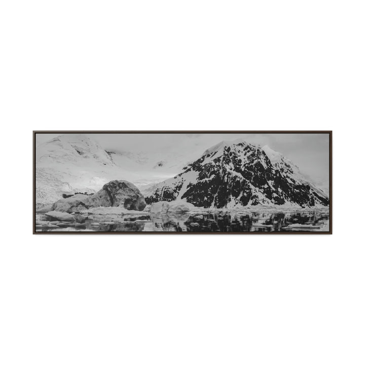 Reflected Calm in Black and White - Canvas with Frame