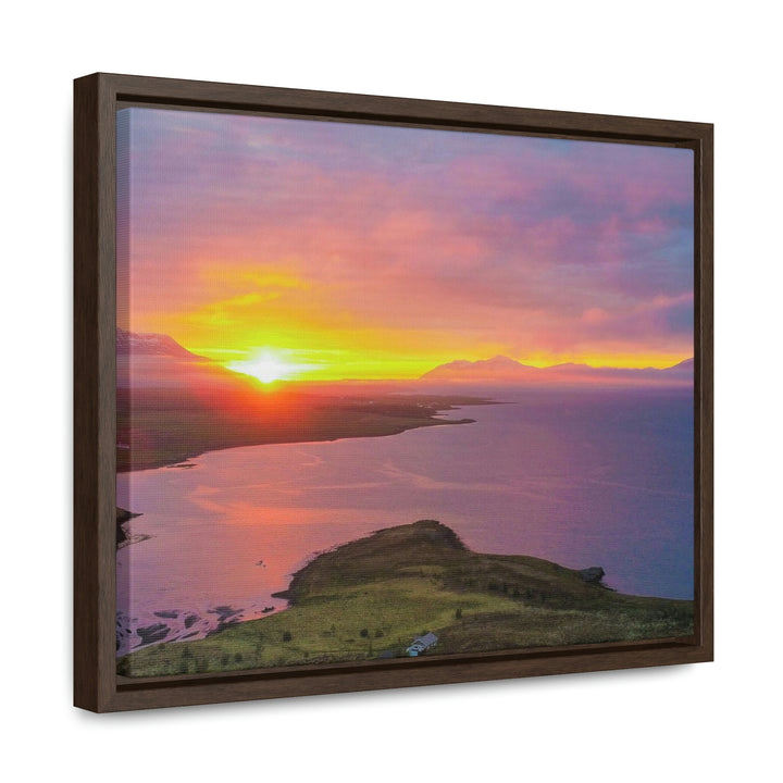 Sunset Over the Fjord Part 1 - Canvas with Frame