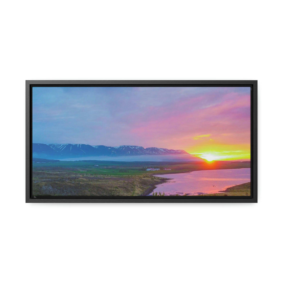 Sunset Over the Fjord Part 2 - Canvas with Frame