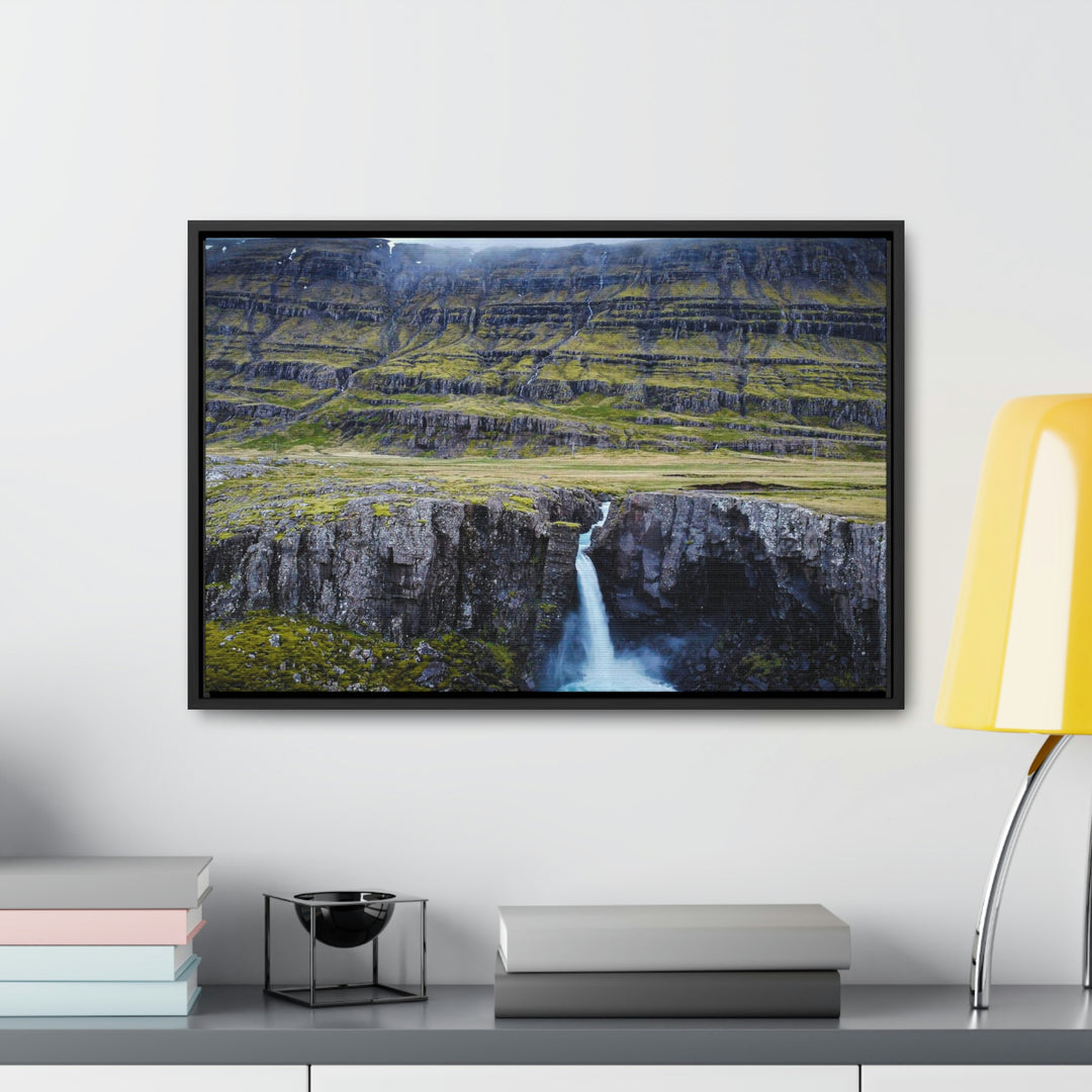 A Remote Waterfall - Canvas with Frame