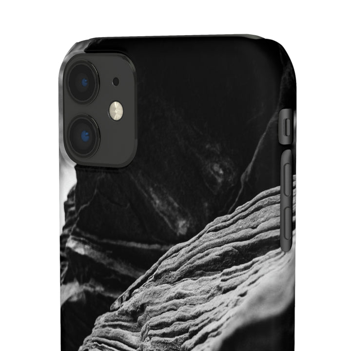 Layers of Rock in Black and White - Phone Case