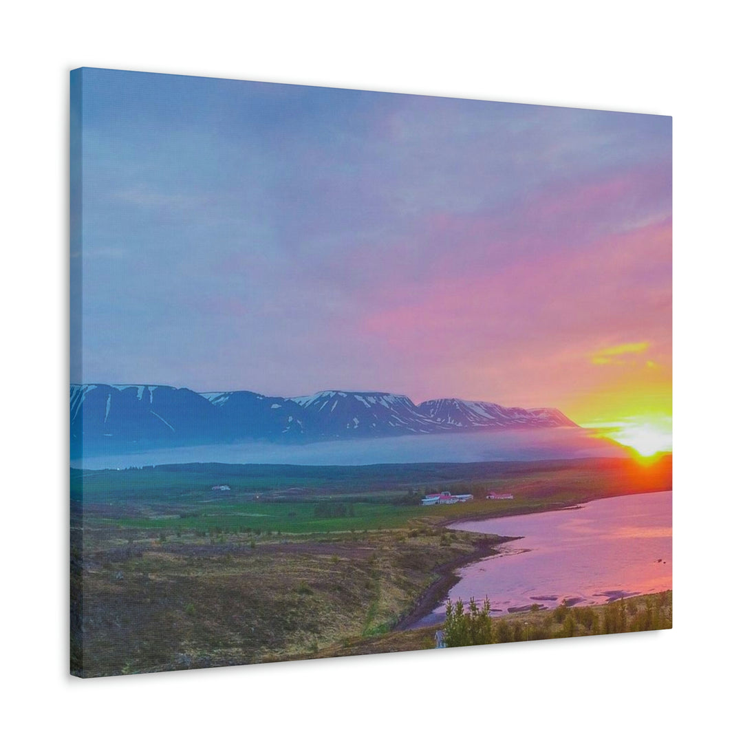 Sunset Over the Fjord Part 2 - Canvas