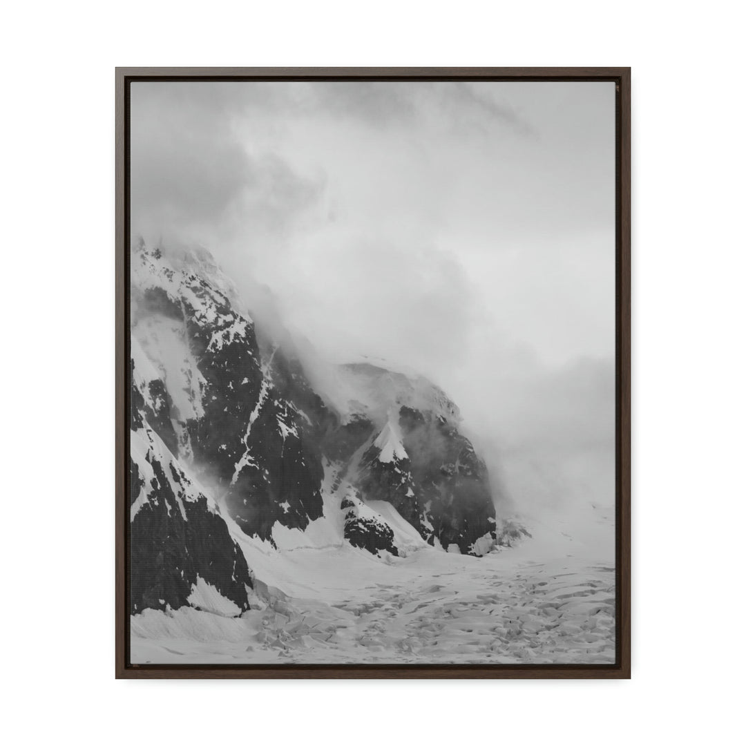 The Mist Descends in Black and White - Canvas with Frame