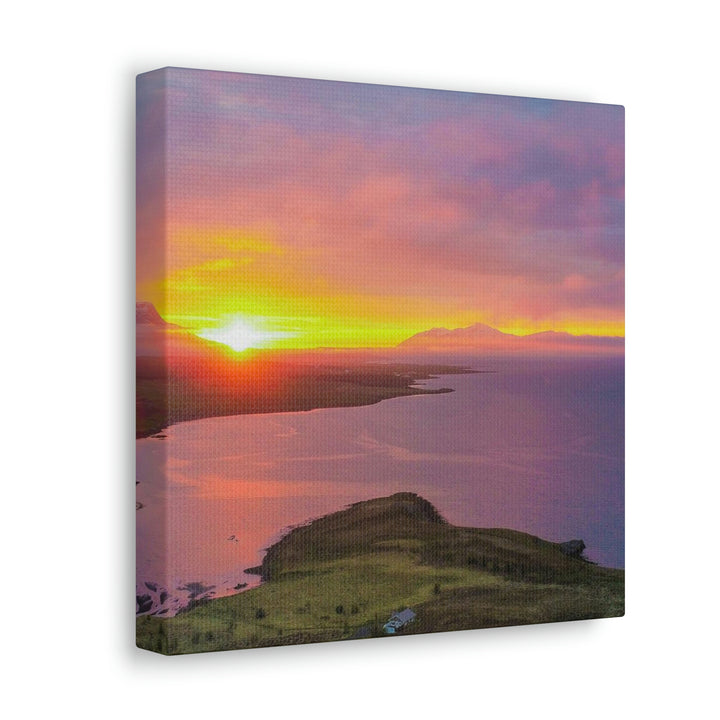 Sunset Over the Fjord Part 1 - Canvas