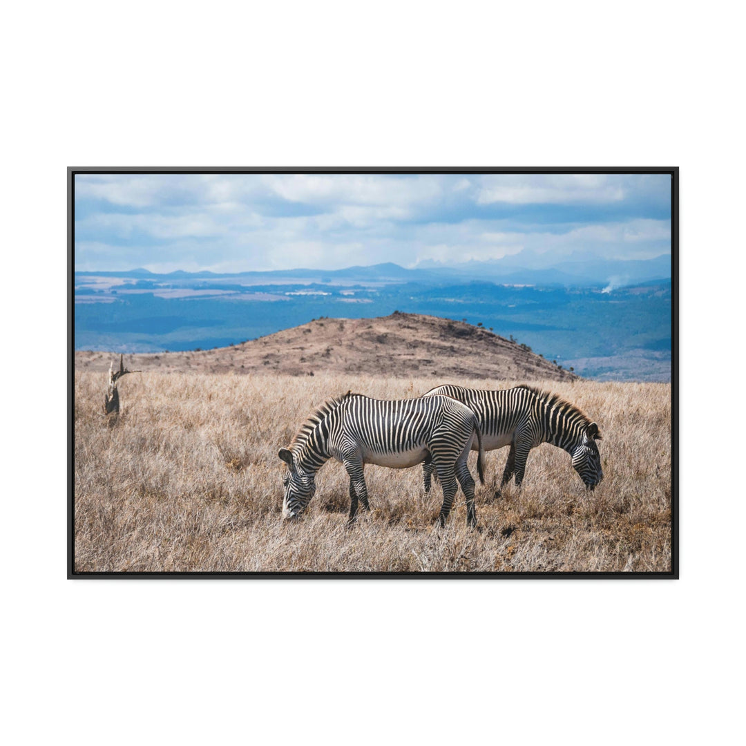 Zebra-Striped Expanse - Canvas With Frame