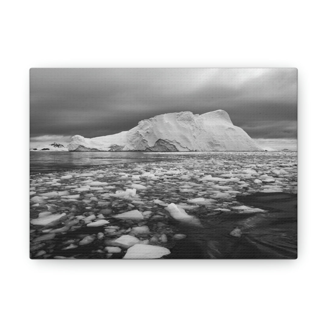 Lane of Ice In Black and White - Canvas