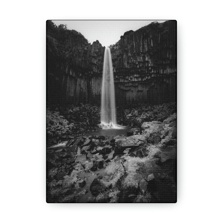 Svartifoss in Black and White - Canvas