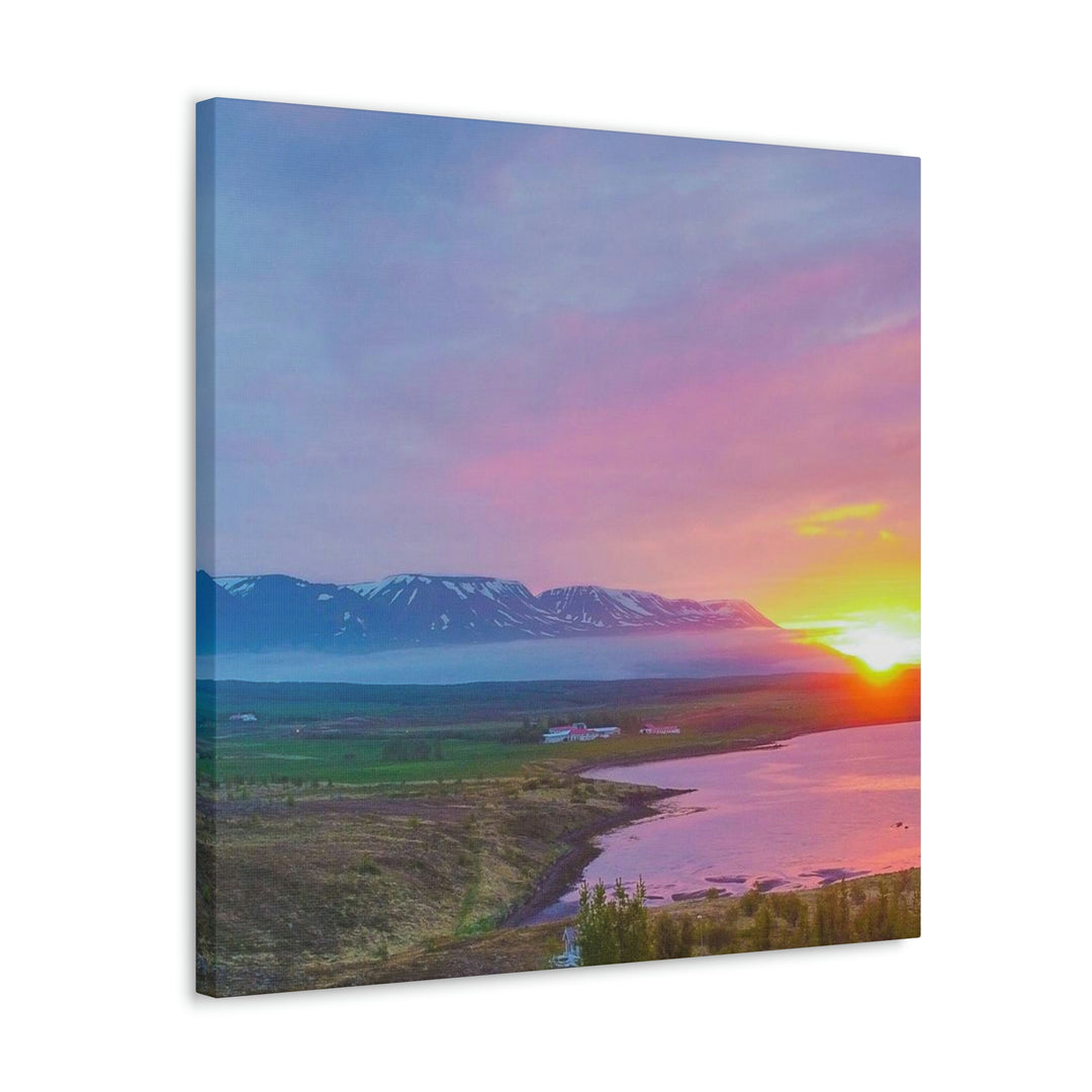 Sunset Over the Fjord Part 2 - Canvas