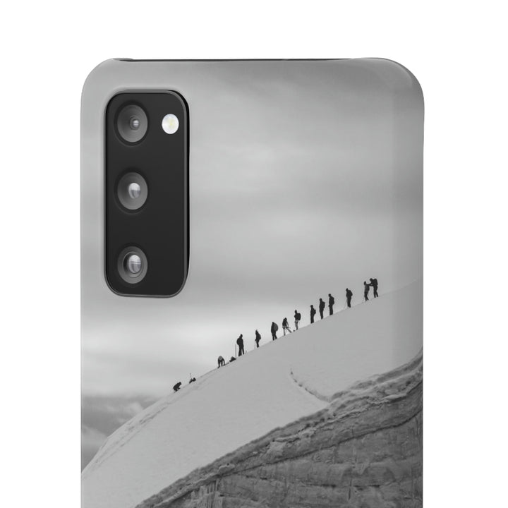 Preparing for the Climb in Black and White - Phone Case