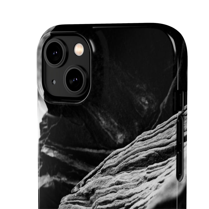 Layers of Rock in Black and White - Phone Case