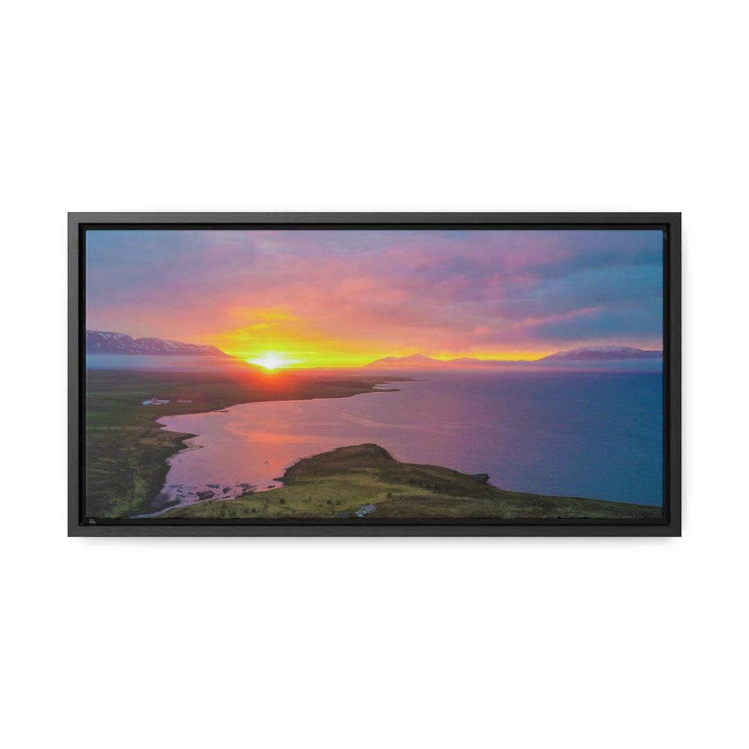 Sunset Over the Fjord Part 1 - Canvas with Frame