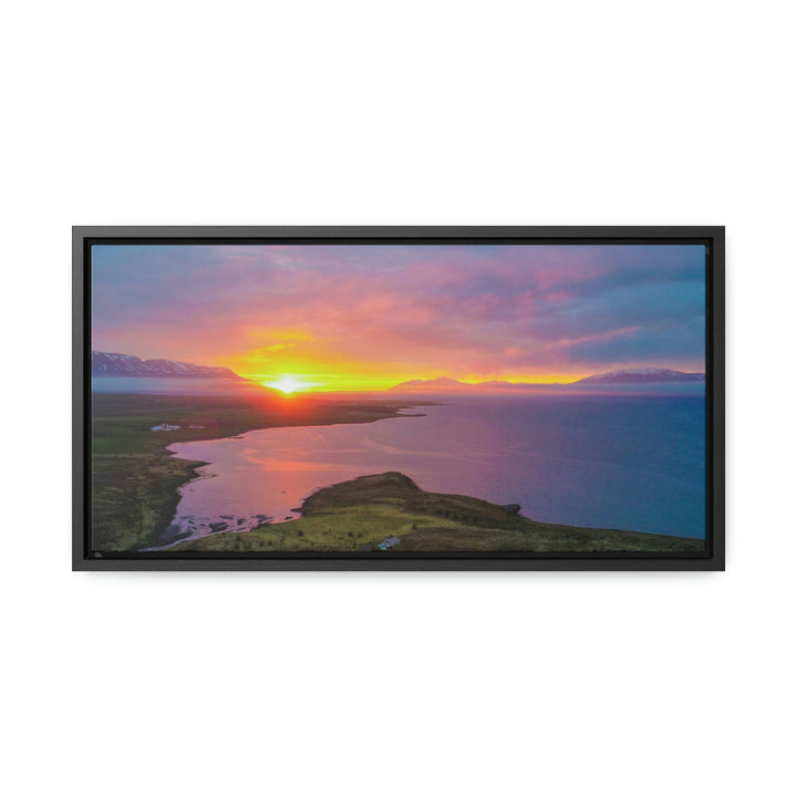 Sunset Over the Fjord Part 1 - Canvas with Frame