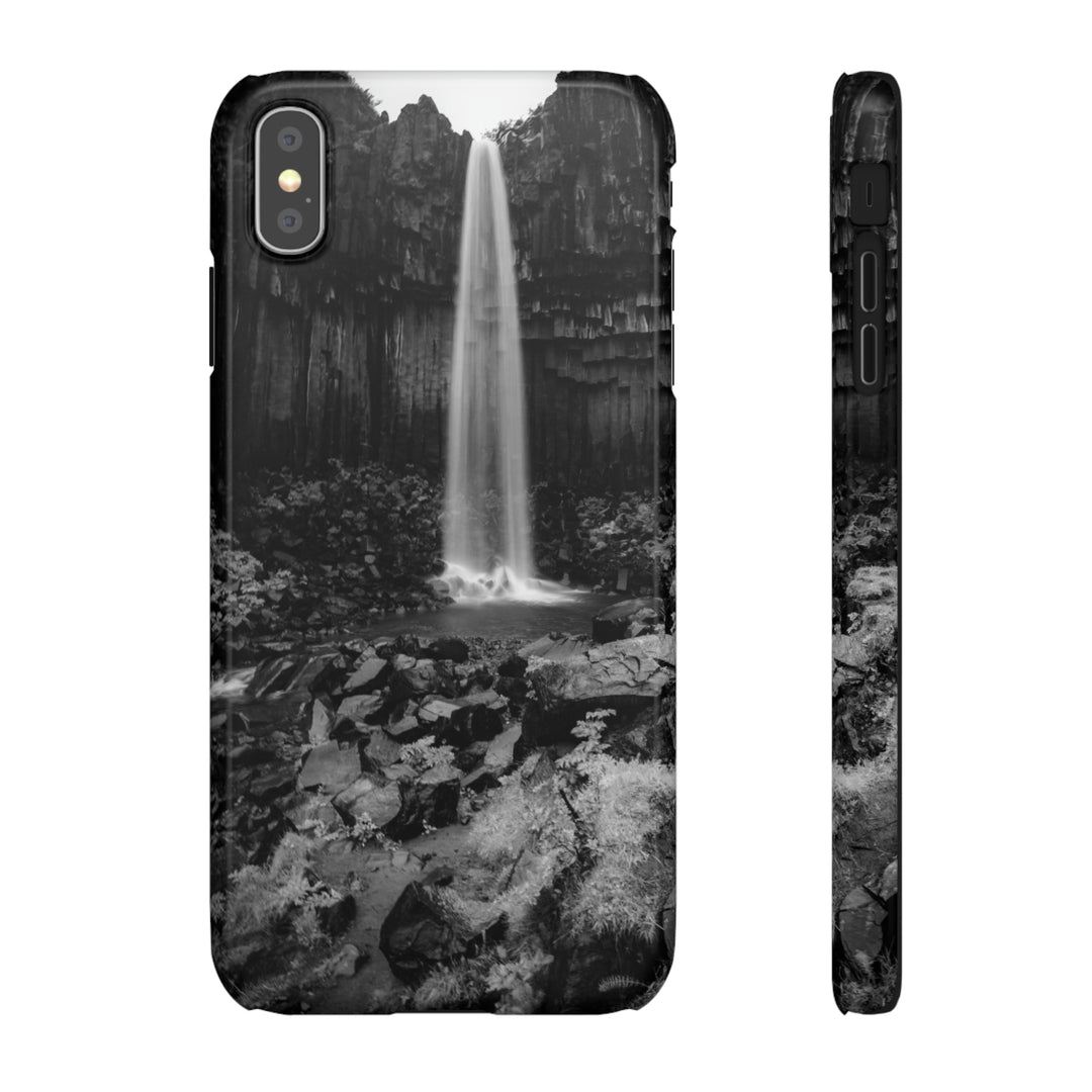 Svartifoss in Black and White - Phone Case