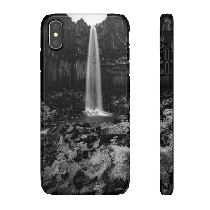 Svartifoss in Black and White - Phone Case