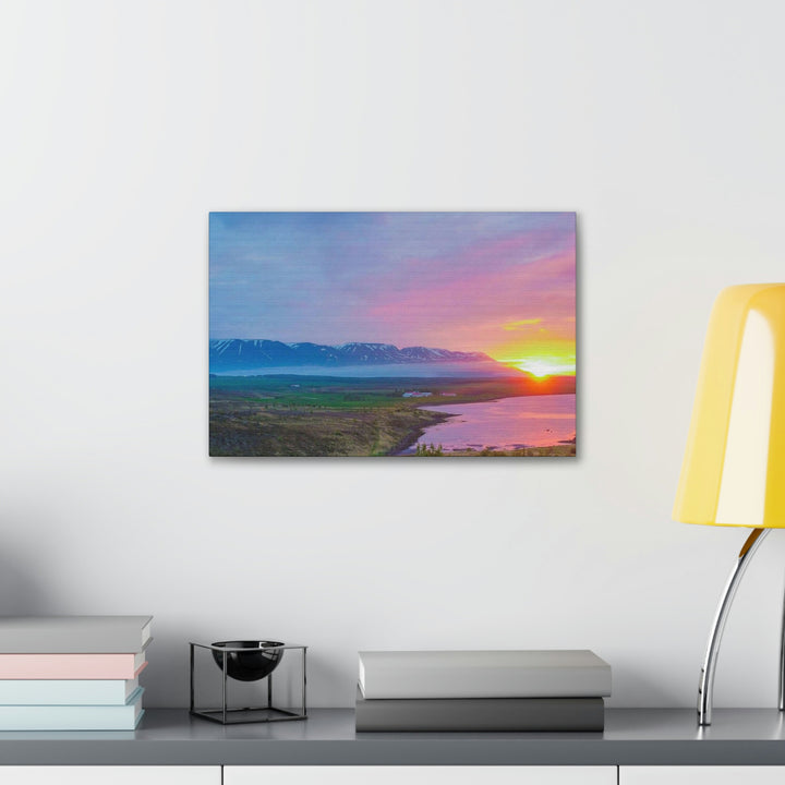 Sunset Over the Fjord Part 2 - Canvas