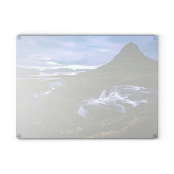 An Icelandic Sunset - Glass Cutting Board - Visiting This World