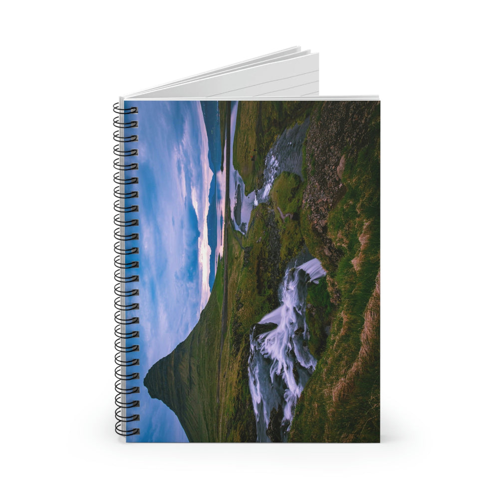 An Icelandic Sunset - Spiral Ruled Line Notebook - Visiting This World