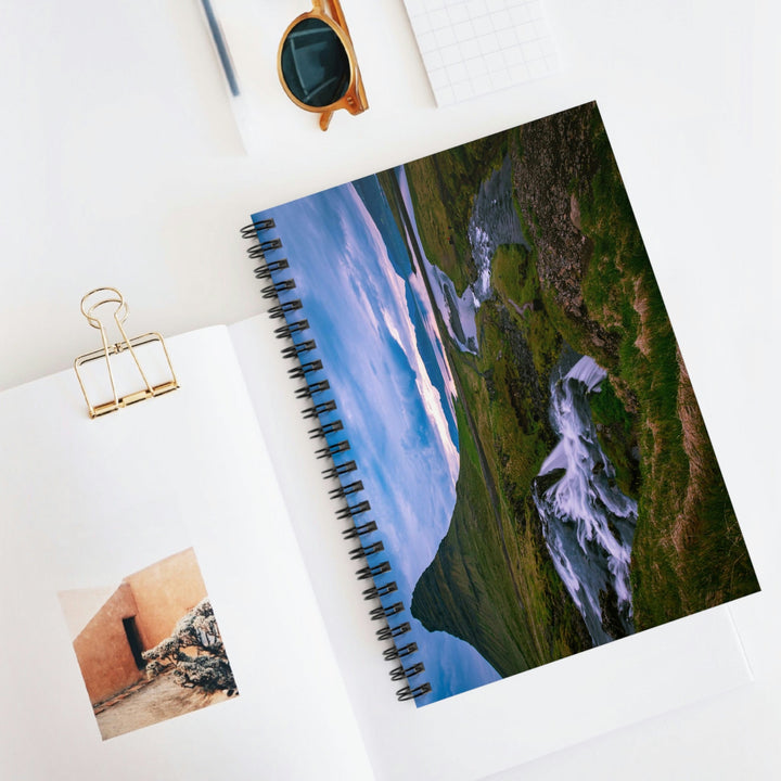 An Icelandic Sunset - Spiral Ruled Line Notebook - Visiting This World