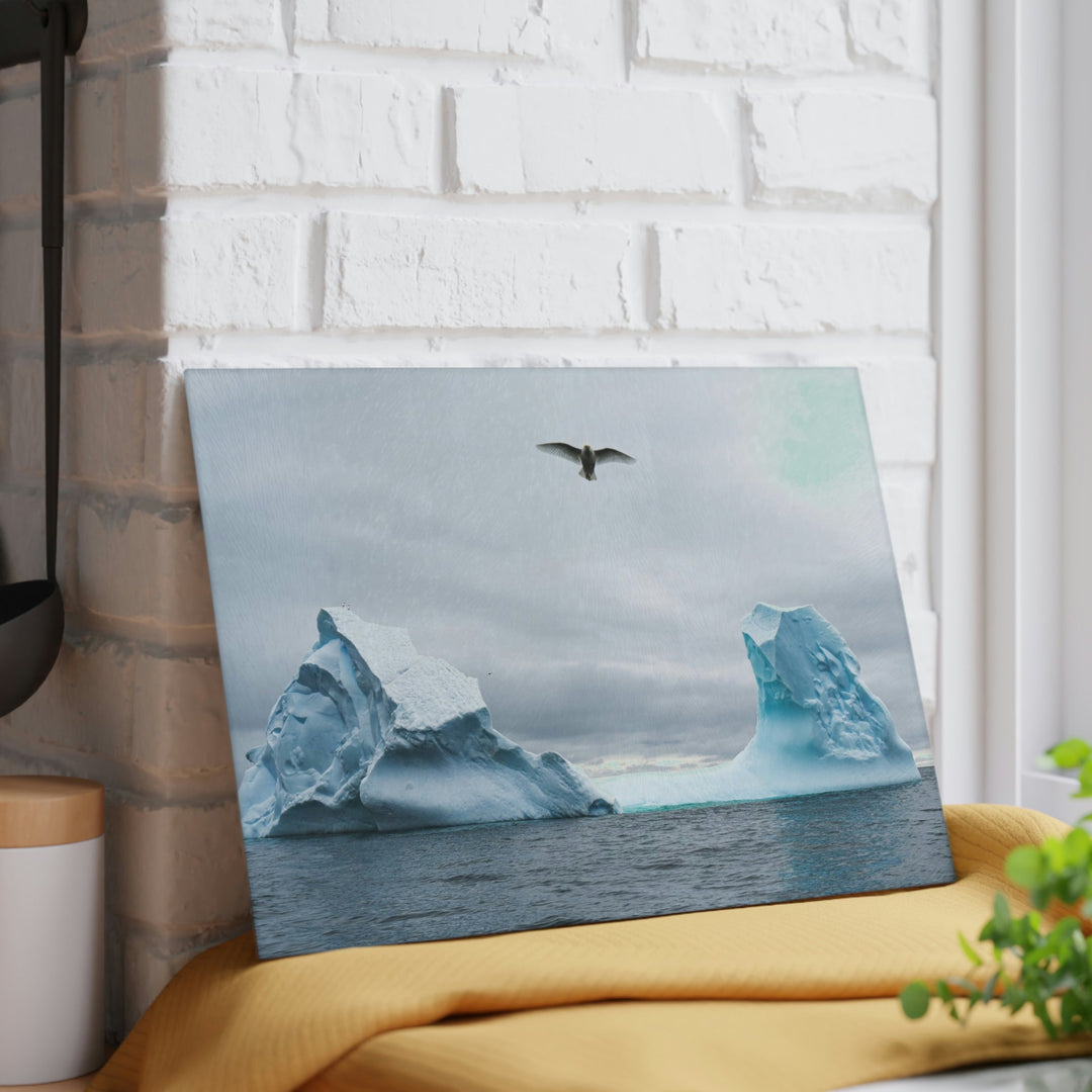 Antarctic Flight - Glass Cutting Board - Visiting This World